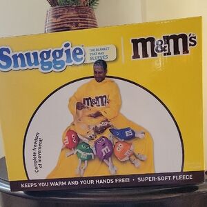 M&M's Snuggie Blanket with Sleeves New